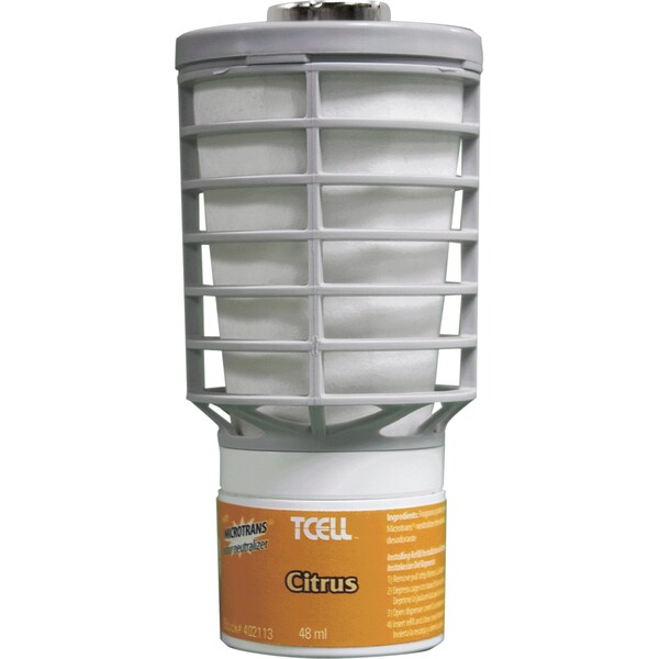Rubbermaid Commercial Air Freshener Refill, f/T-Cell Dispenser Citrus, PK 6 RCP402113CT - main